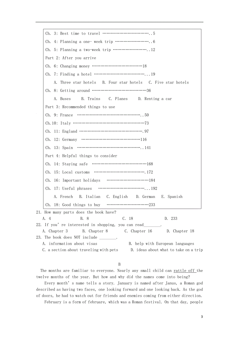 山东省泰安市宁阳县高一英语上学期阶段性考试三试题_第3页