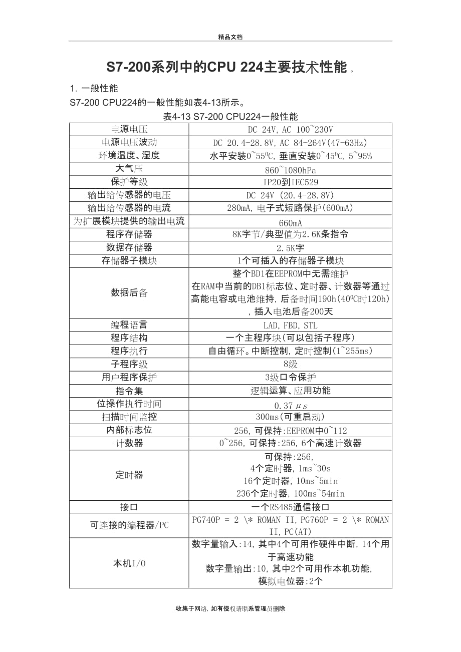 S7-200系列CPU-224参数word版本_第2页