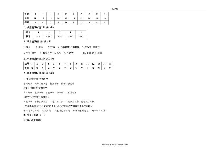 《中华礼仪》中考试题(附答案)说课材料_第5页