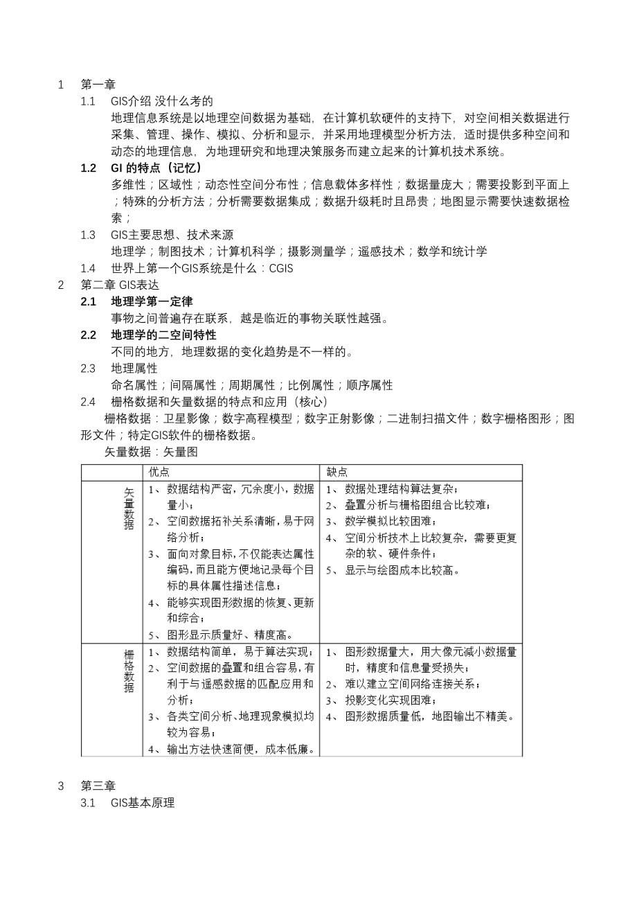 地理信息系统复习提纲.doc_第1页