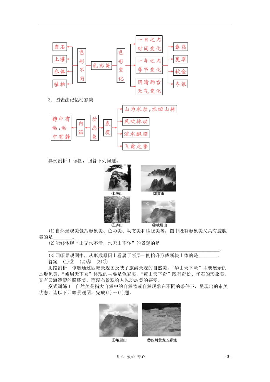 2012高中地理 3.1 旅游景观的审美特征学案 新人教版选修3.doc_第3页