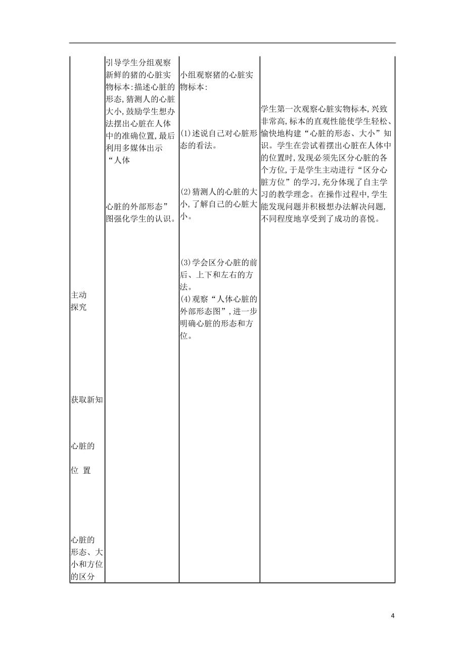 （湖南地区）中考生物复习第五单元第二节人体生命活动的能量供给输送血液的泵──心脏教学设计_第4页