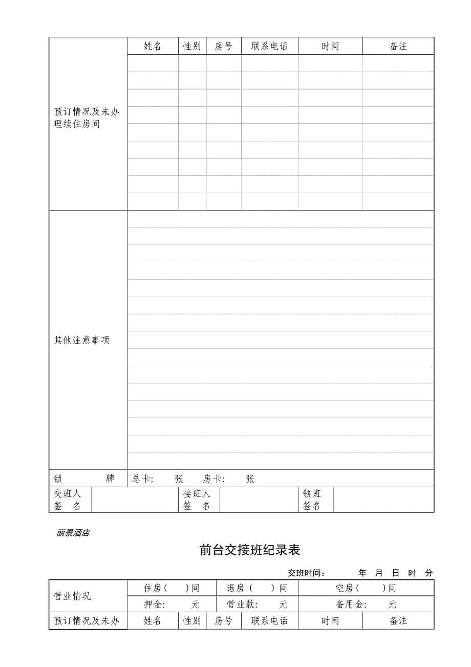 酒店前台交接班登记表.doc_第5页