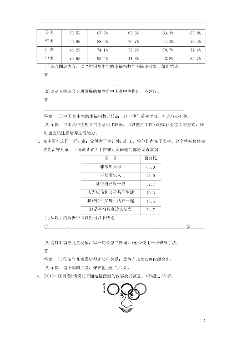 【创新设计】（四川专用）高考语文一轮复习 第1部分 第9单元 图文转换.doc_第2页