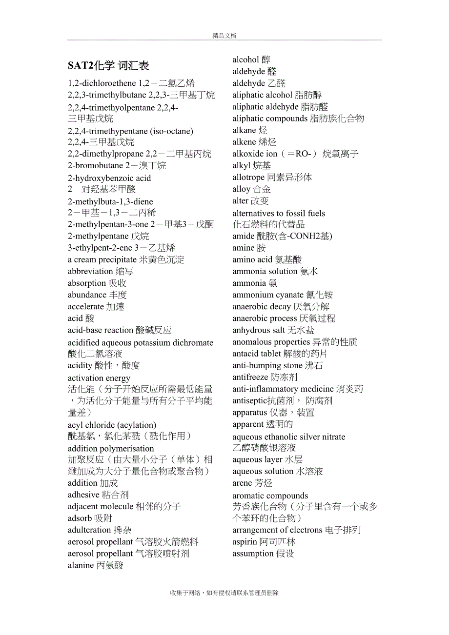 SAT2化学词汇(全)教案资料_第2页