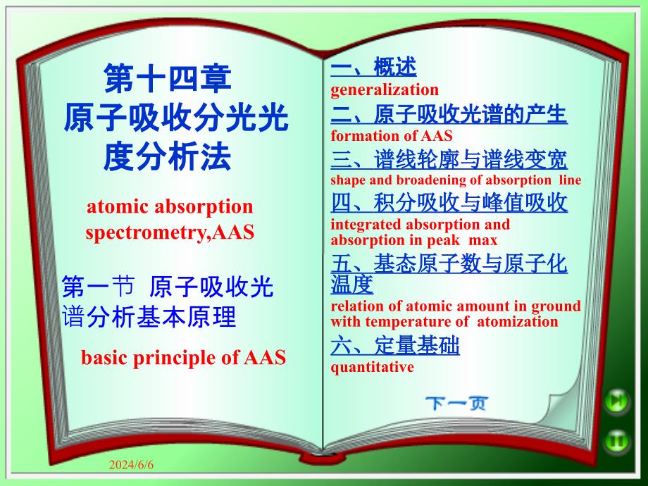 第十四章原子吸收分光光度分析法讲解学习_第1页