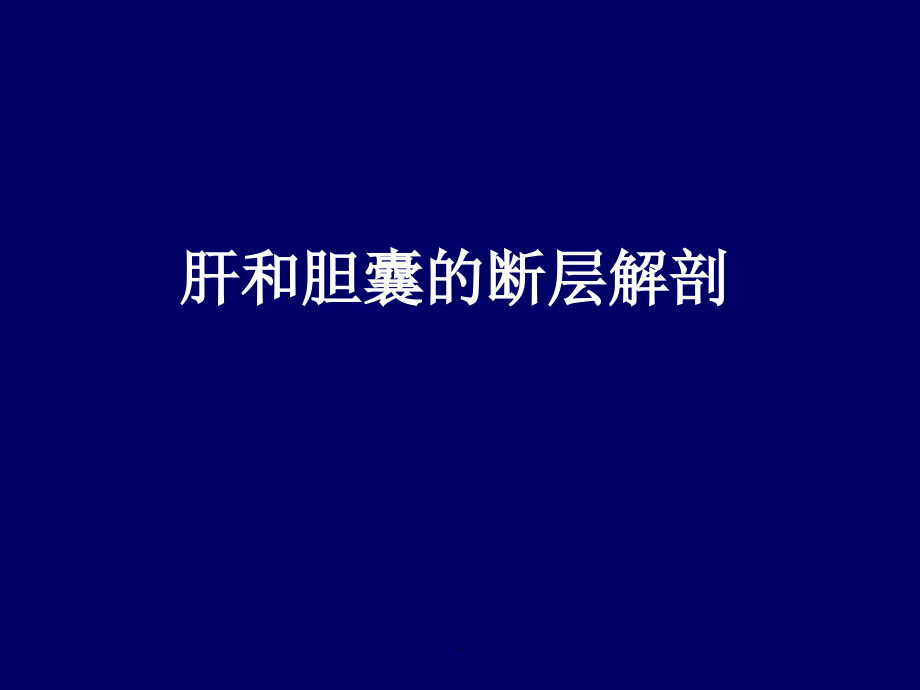 肝和胆囊的断层解剖-腹部断层解剖学人体断层解剖学ppt课件_第1页