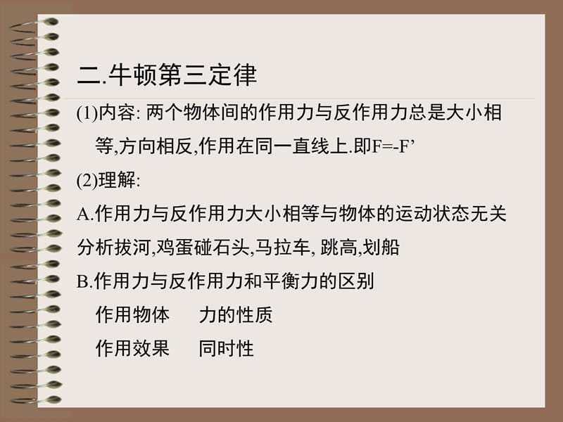 三章节牛顿运动定律复习章节一章节牛顿一三运动定律培训资料_第5页