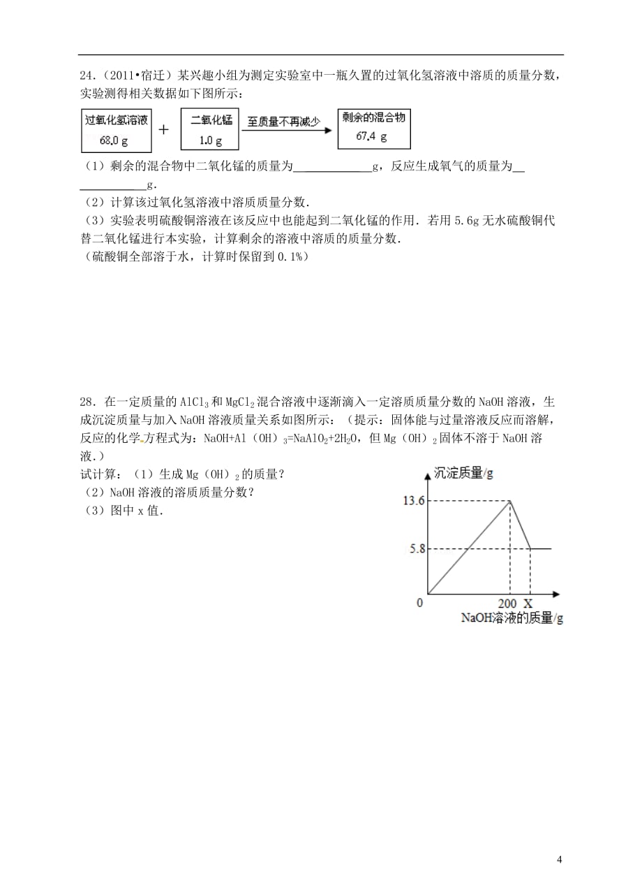 【冲刺中考】中考化学难点突破专题23 质量分数压轴题_第4页