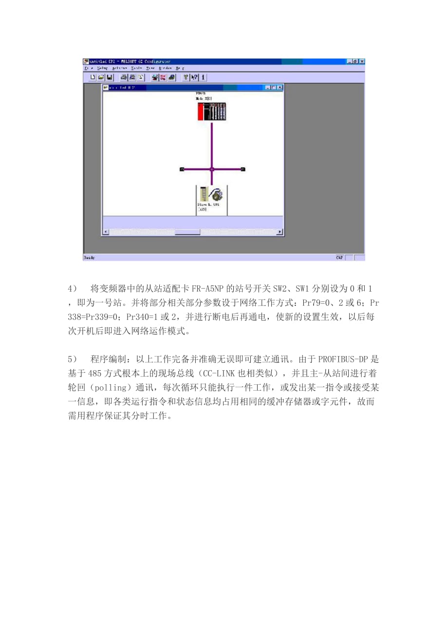 基于PROFIBUS-DP总线的三菱PLC和变频器通信案例.doc_第4页