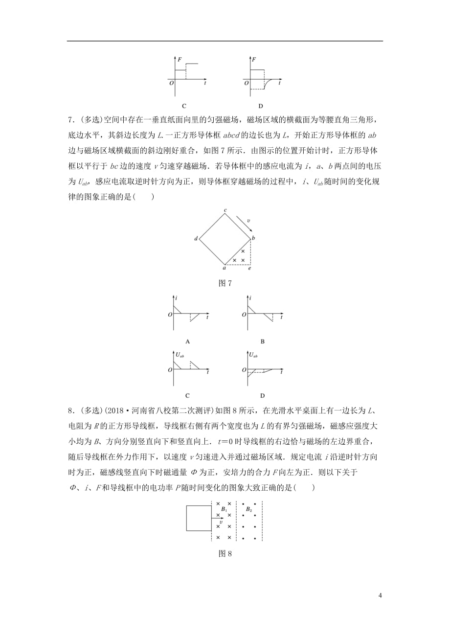 （全国通用）高考物理一轮复习第十章电磁感应微专题75电磁感应中的图象问题备考精炼_第4页