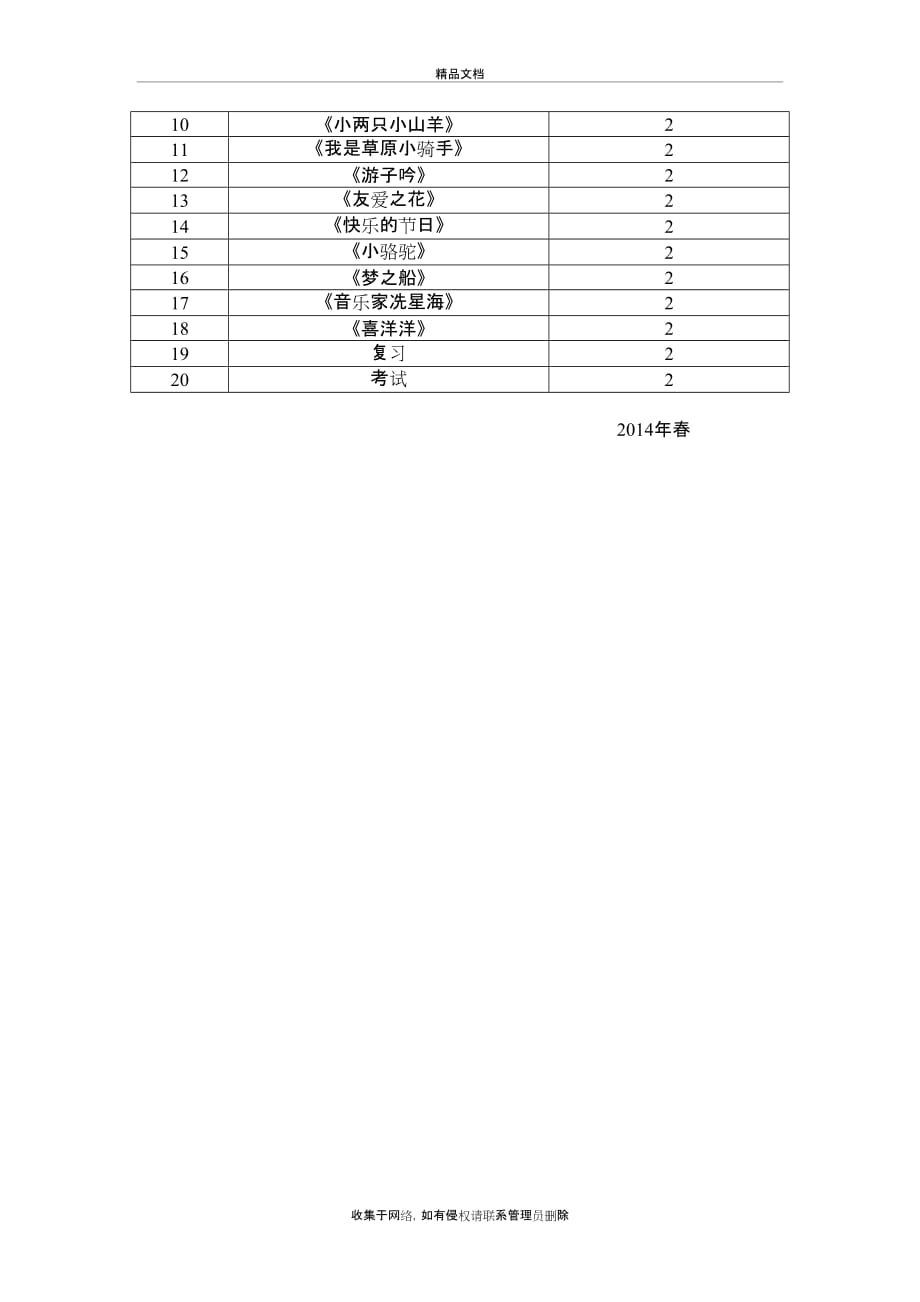 三年级音乐(湘教版)下册教学计划讲课稿_第4页