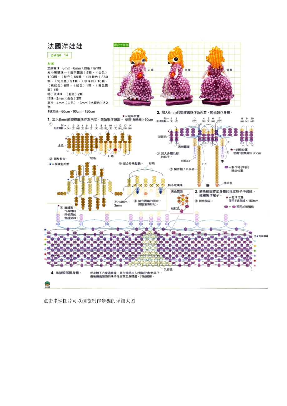 法国洋娃娃和贵宾狗手工串珠工艺品制作图解.doc_第2页