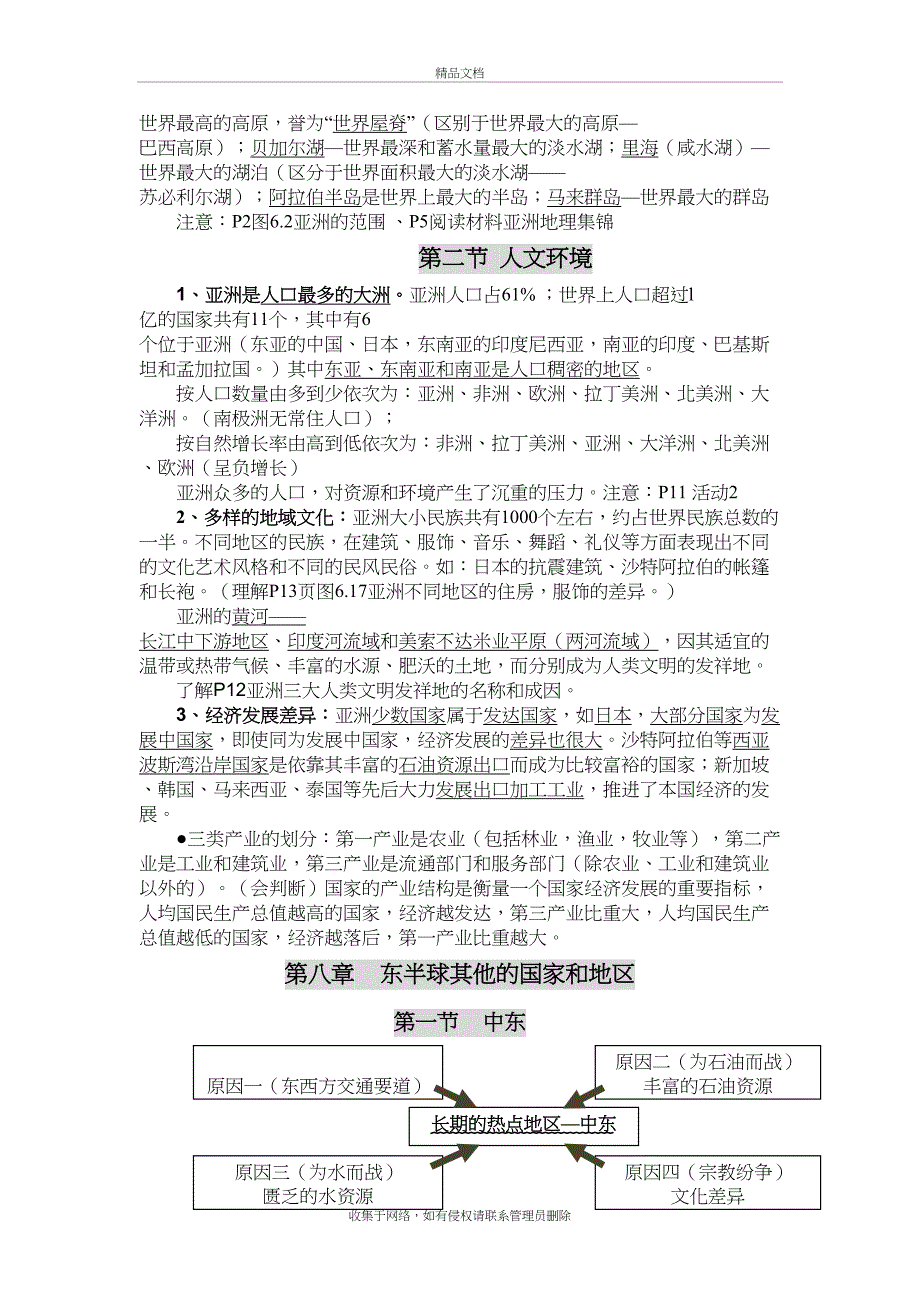 七年级下册地理知识点梳理复习过程_第4页