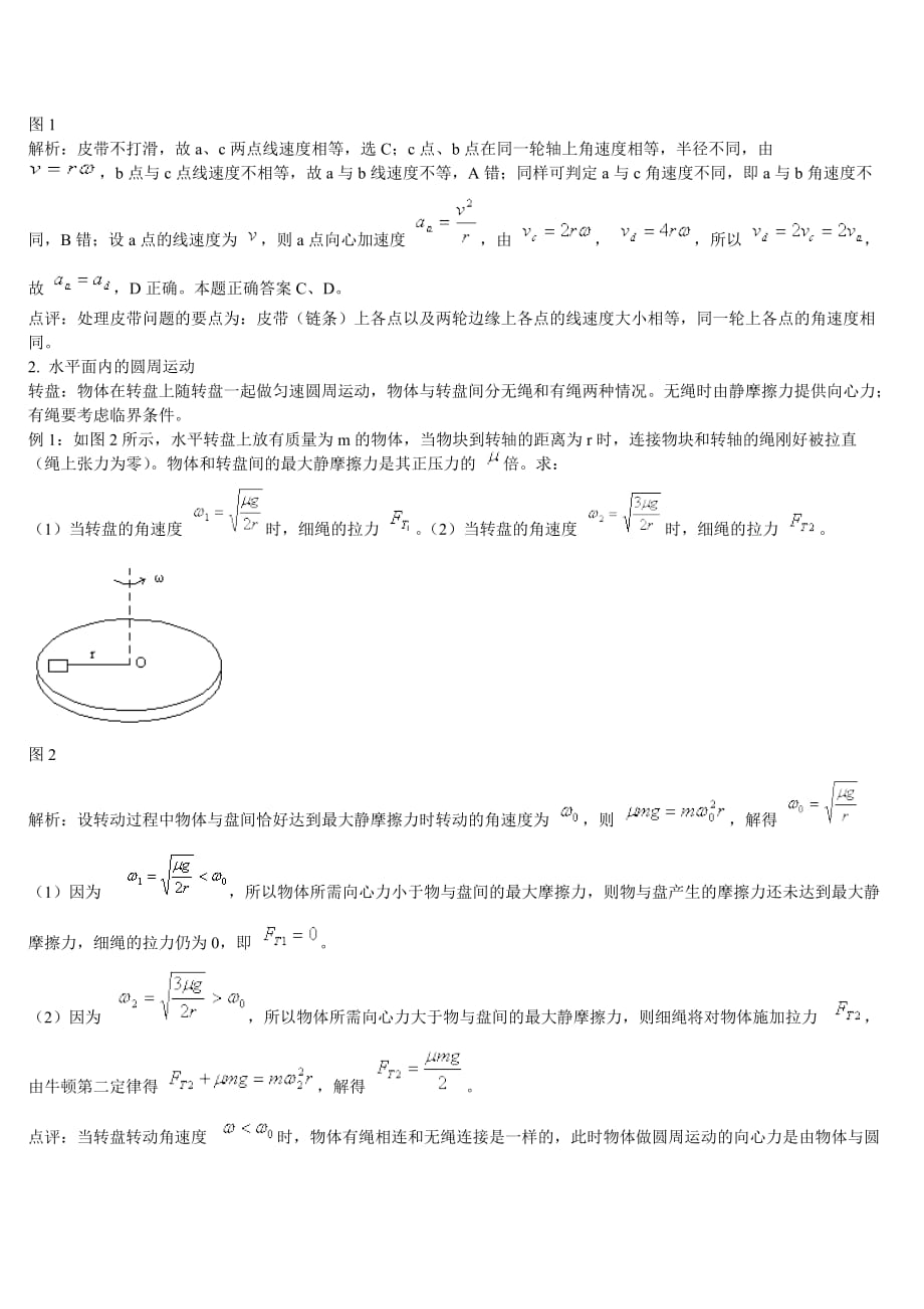 高一物理下,圆周运动复习知识点全面总结.doc_第2页