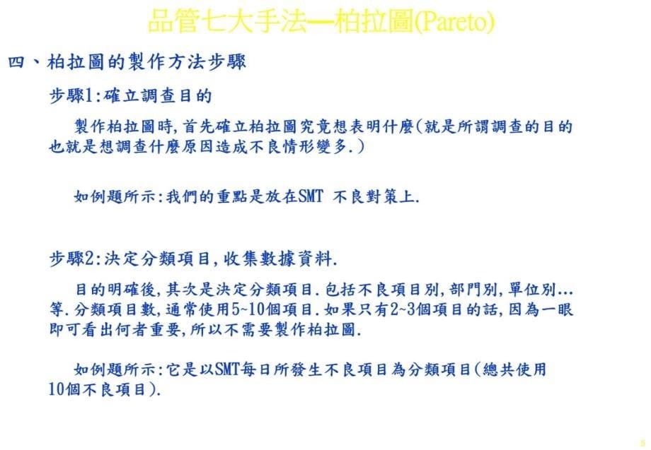 品管七大手法—柏拉图(Pareto)教学提纲_第5页