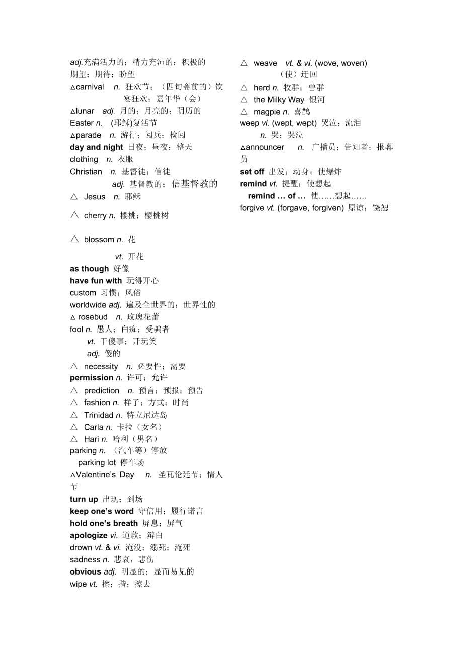 人教版高中英语必修二单词表.doc_第5页