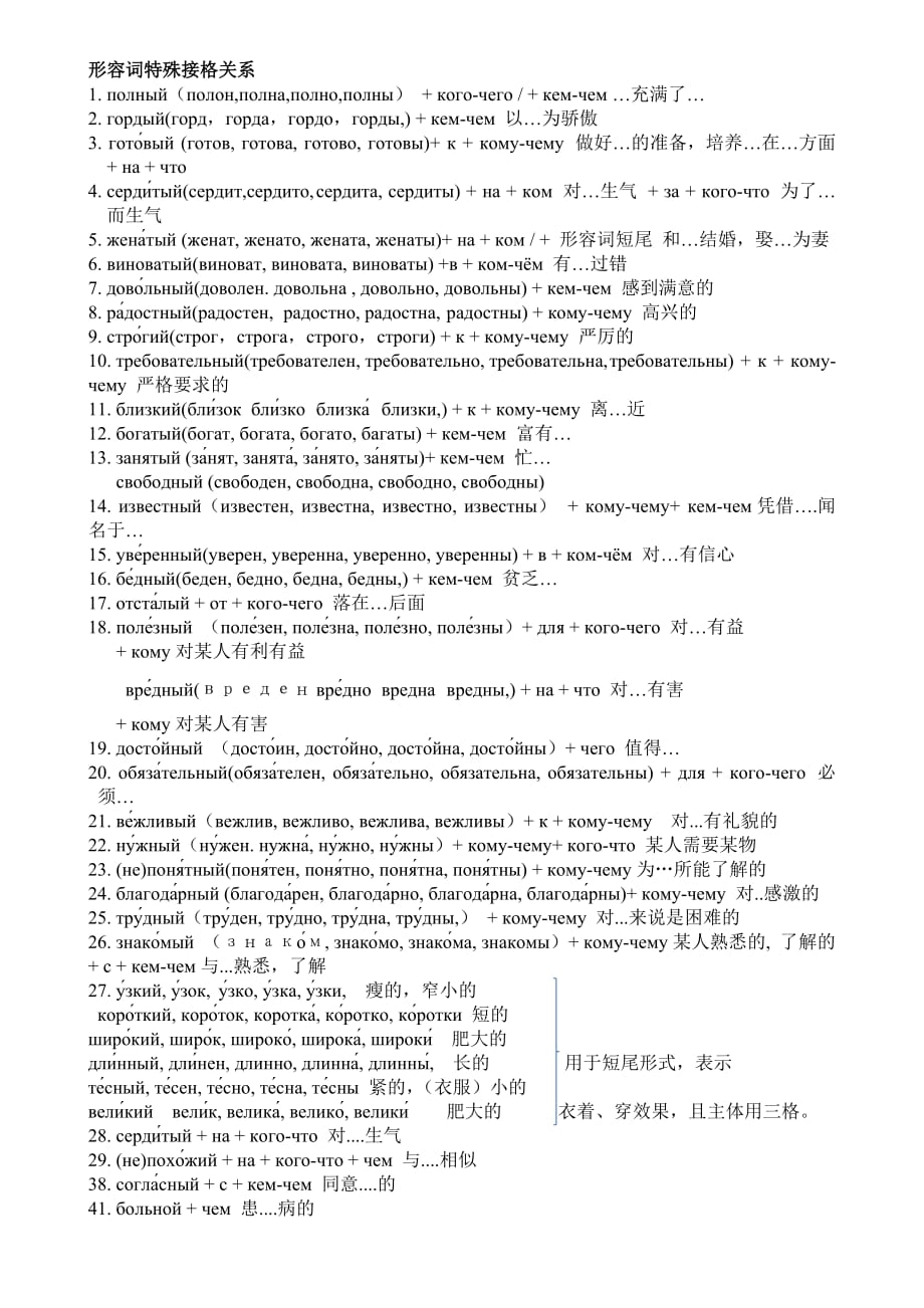 俄语高考词汇分类解析.doc_第1页