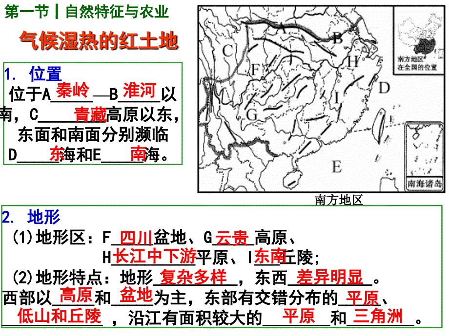 人教版八年级地理下册第七章南方地区复习课件(共19张PPT)_第2页