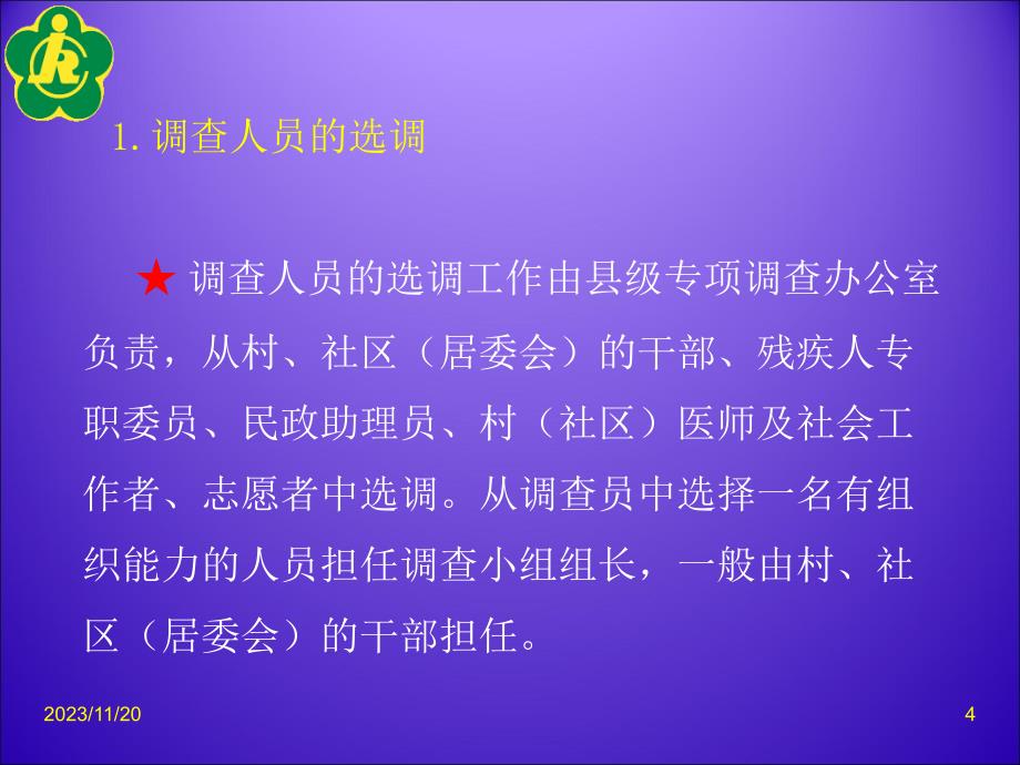 全国残疾人基本服务状况和需求专项调查四个工作细则讲课教案_第4页