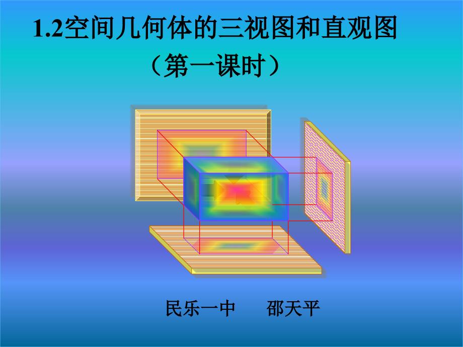 空间几何体的三视图和直观图第一课时复习课程_第1页