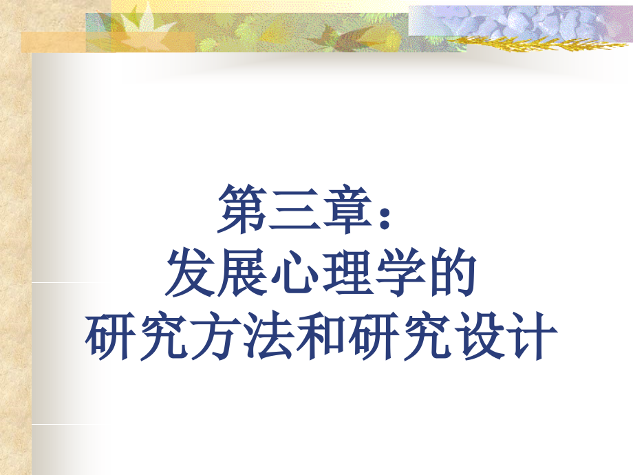 {企业发展战略}发展心理学的研究办法和研究设计_第1页