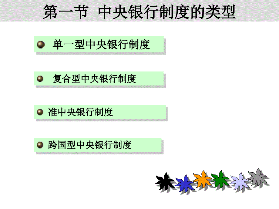 第三 章中央银行制度类型与结构教学教材_第2页