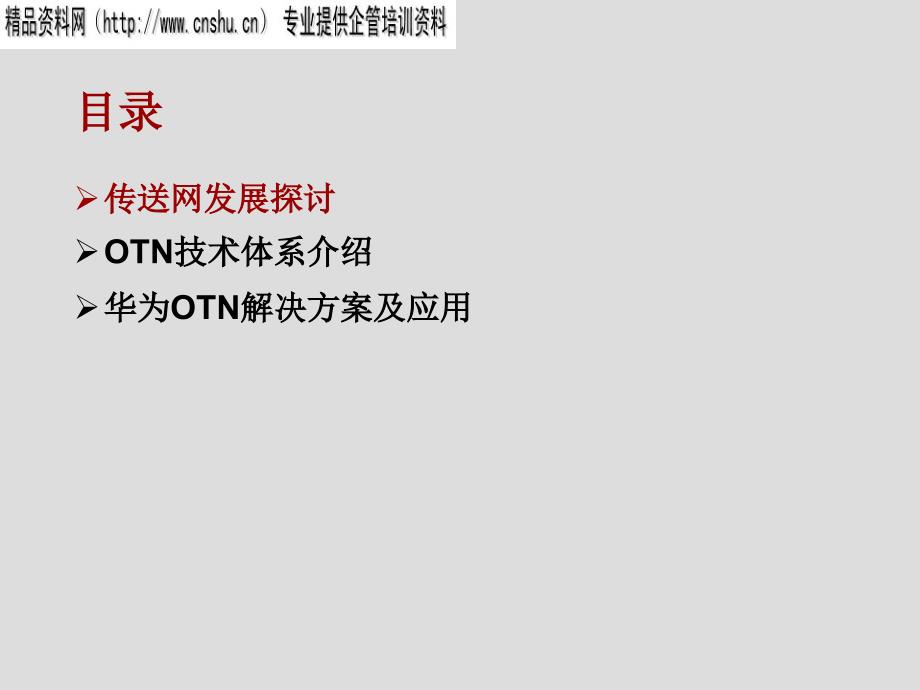 {企业发展战略}华为中国移动OTN技术交流方案及应用未来网络的发展趋势ppt72_第2页