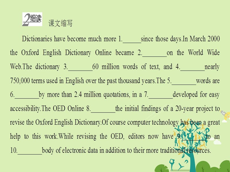 高中英语Module6WhyDoWeNeedDictionariesSectionⅣReadingPractice&ampamp;CulturalCorner&ampamp;Writing课件外研版选修9_第3页