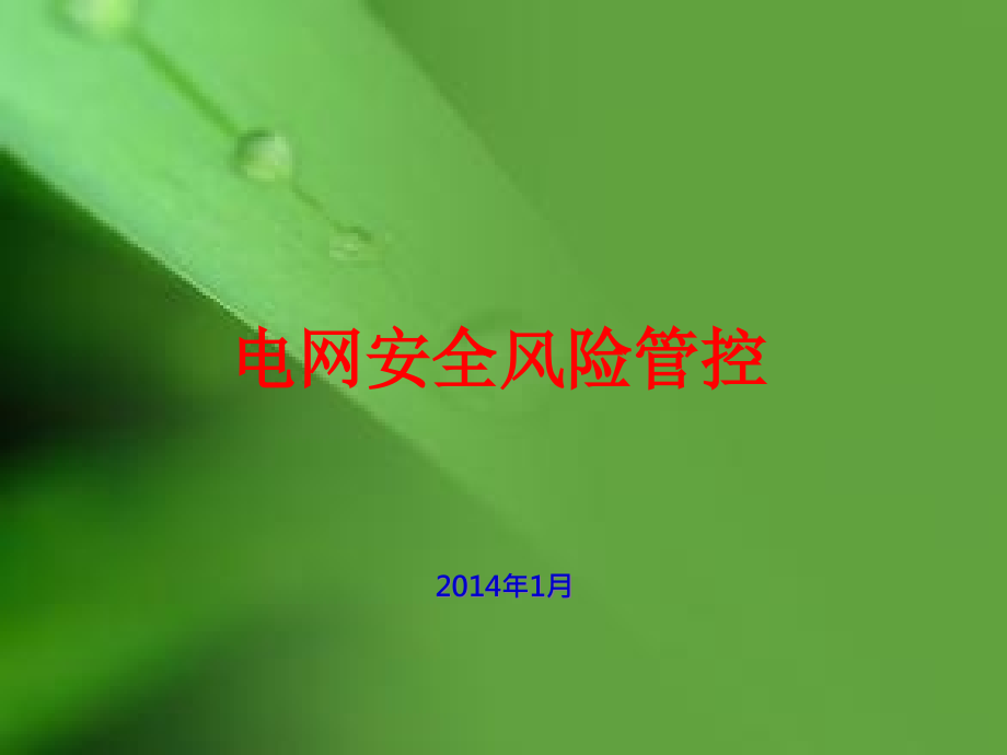 {企业风险管理}湖南电网风险管控ppt_第1页