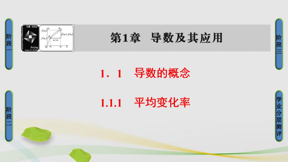 高中数学第一章导数及其应用1.1.1平均变化率课件苏教版选修2-2_第1页