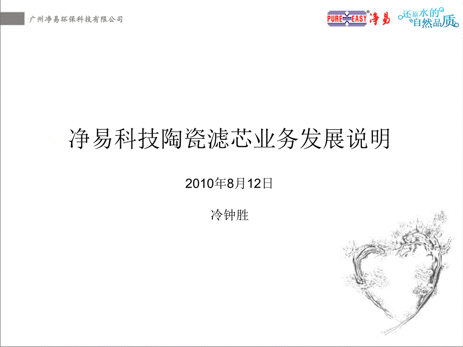 {企业发展战略}某环保科技公司陶瓷滤芯产品发展说明_第1页