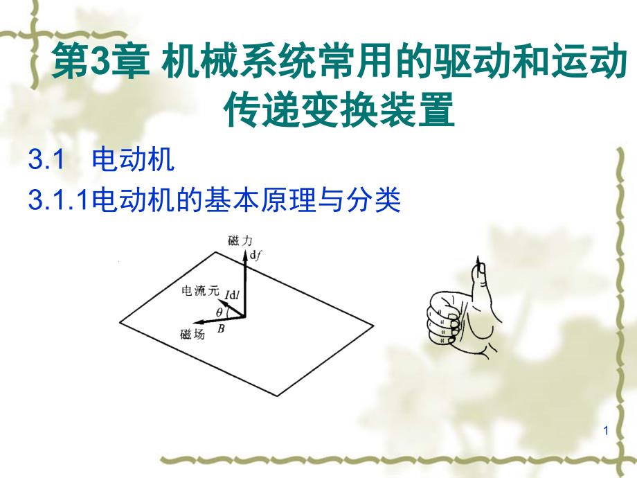 {机械公司管理}机械系统常用的驱动和运动传递变换装置_第1页