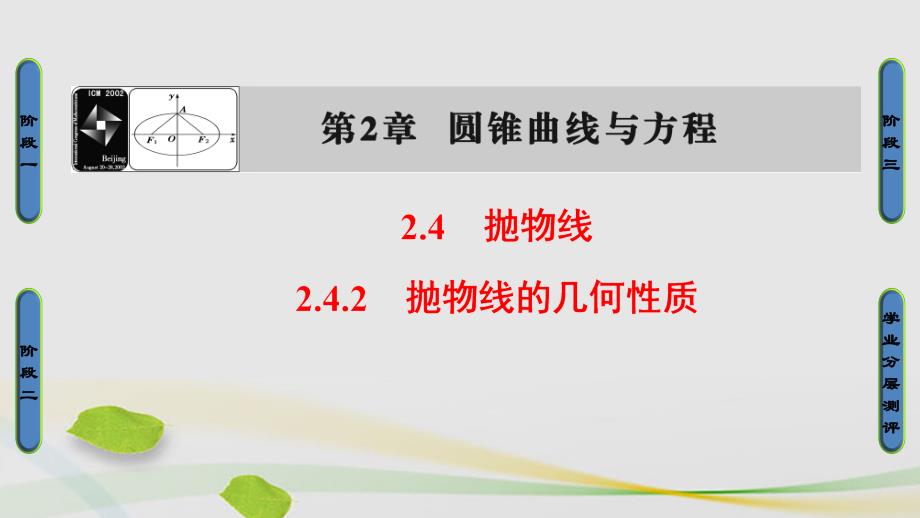 高中数学第2章圆锥曲线与方程2.4.2抛物线的几何性质课件苏教版选修2-1_第1页