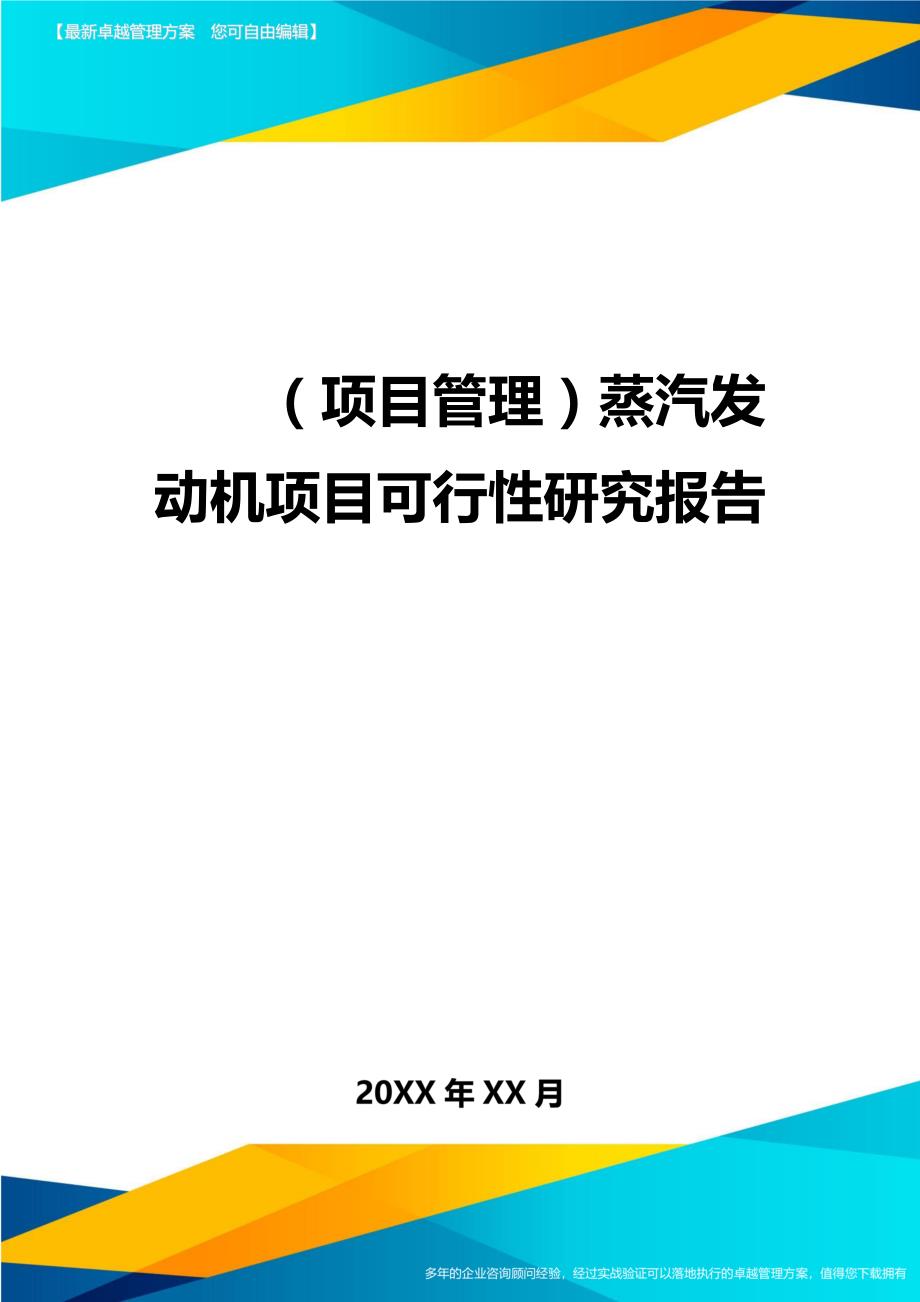 项目管理蒸汽发动机项目可行性研究报告_第1页