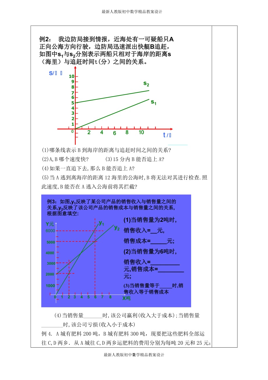 最新人教版初中八年级下册数学【学案】 一次函数_第2页