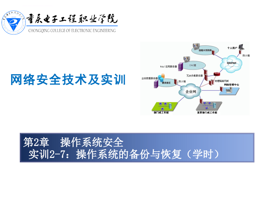 实训2-7：操作系统的备份与恢复课件_第1页