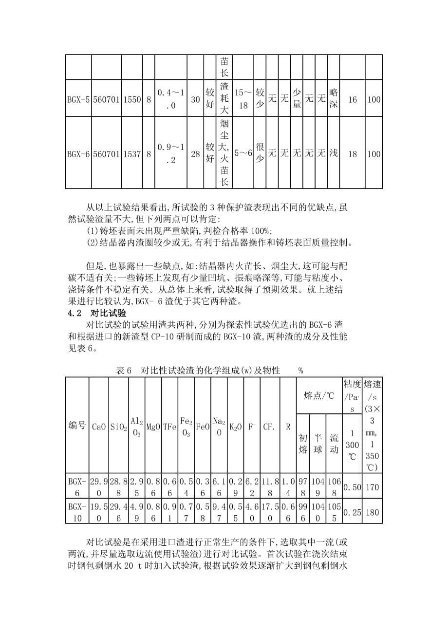 大方坯连铸结晶器保护渣的研制_第5页