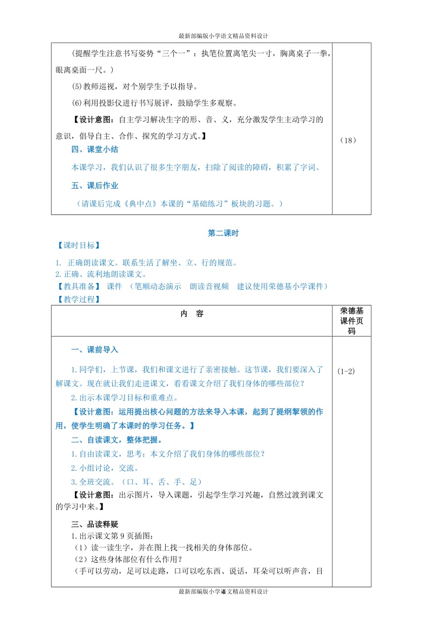 最新部编版小学一年级上册语文识字3 口耳目（教案）_第3页