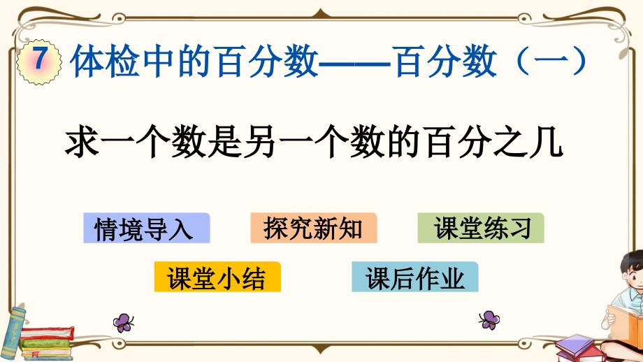 青岛版（六年制）六年级上册数学《 7.3 求一个数是另一个数的百分之几》教学课件_第1页