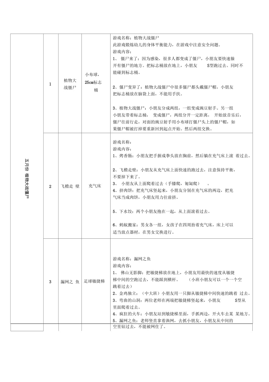 幼儿园体智能教学计划_第4页