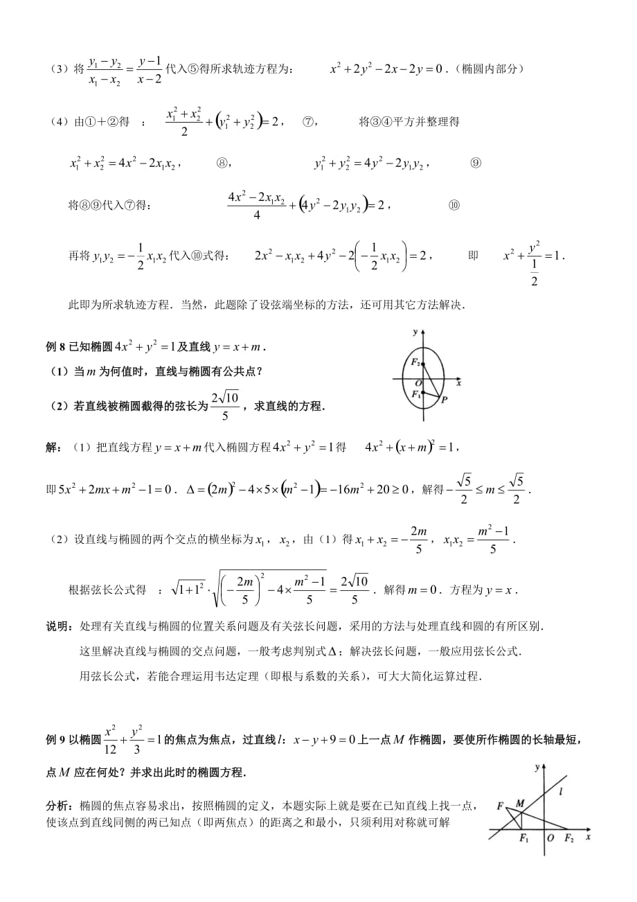 全国高中数学椭圆经典例题详解2_第4页