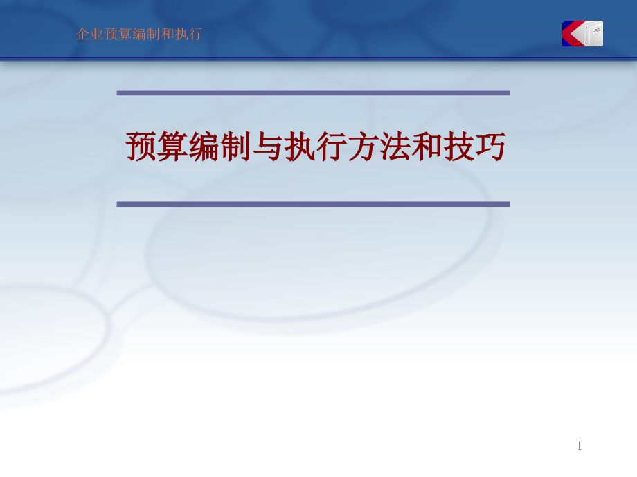 预算编制执行方法技巧资料教程_第1页