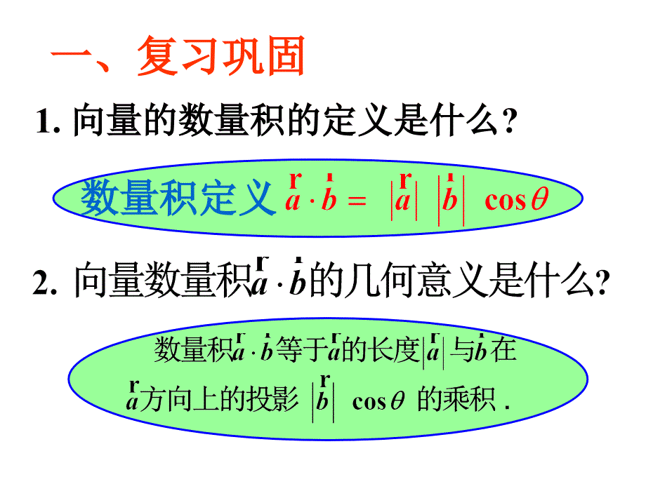 平面向量数量积的性质课件_第2页