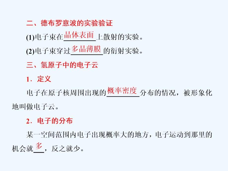 2017-2018学年高中物理 第四章 波粒二象性 第4、5节 实物粒子的波粒二象性 不确定关系 教科版选修3-5(1)_第4页