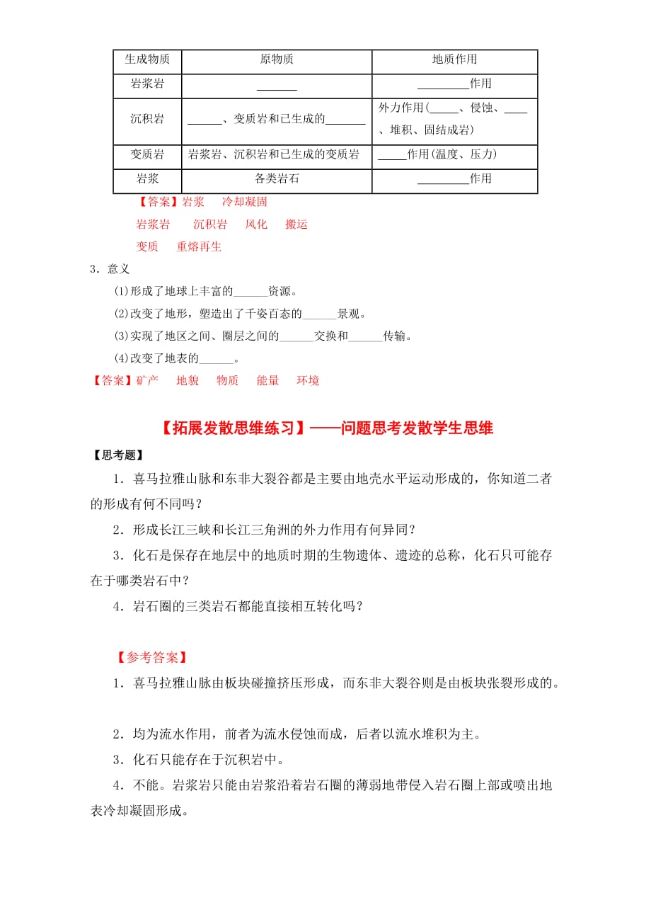 专题12营造地表形态的力量（练）高考地理一轮复习讲练测（必修1）（解析版）word版含解析_第2页