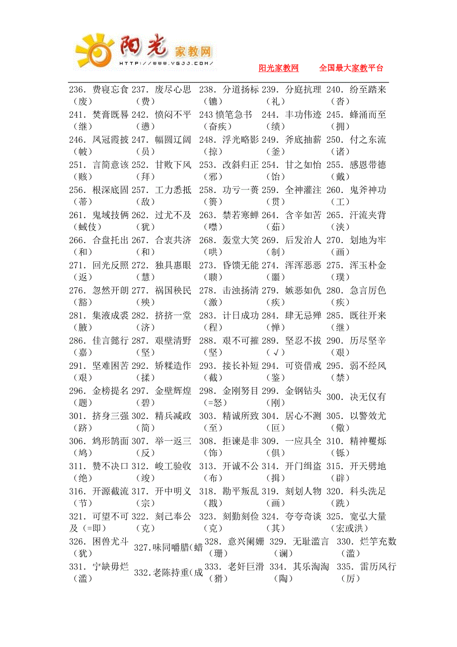 全国高中语文常见错别字_第3页