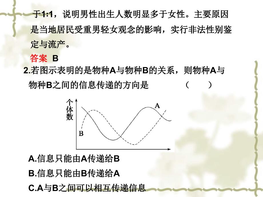 2010高三生物二轮复习课件：专题检测卷（生物与环境）_第2页