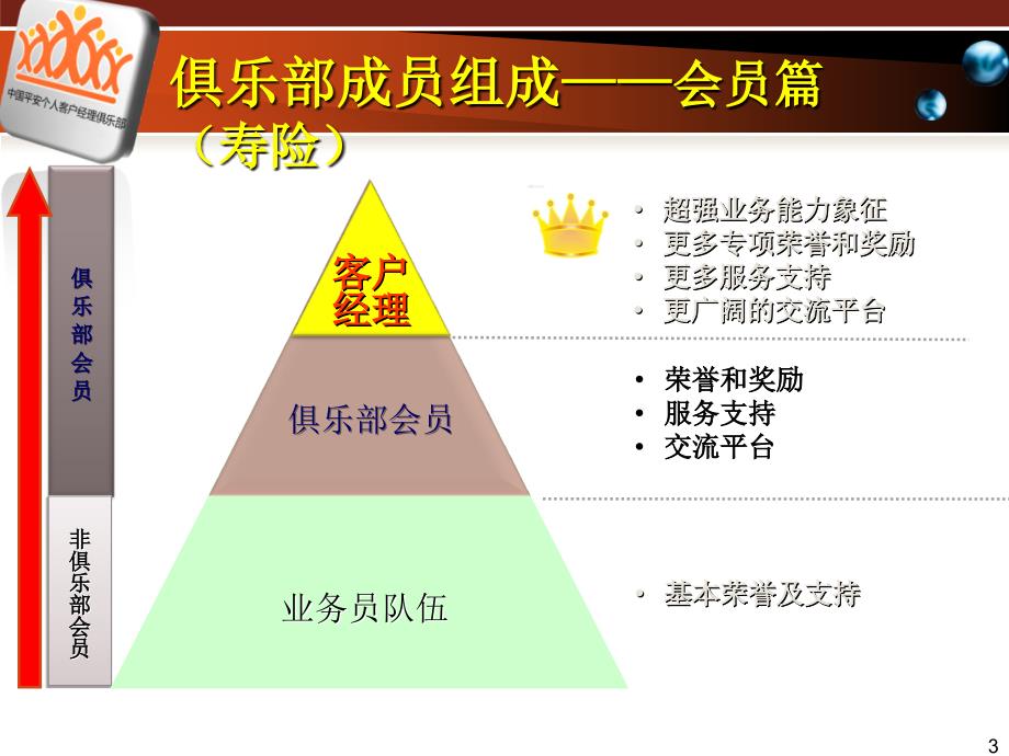 中国平安个人客户经理俱乐部章程2011版宣导教学教案_第3页