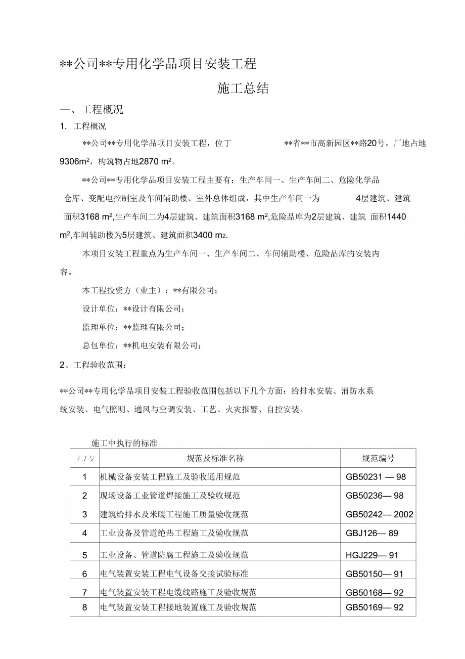 施工技术总结(机电)_第1页